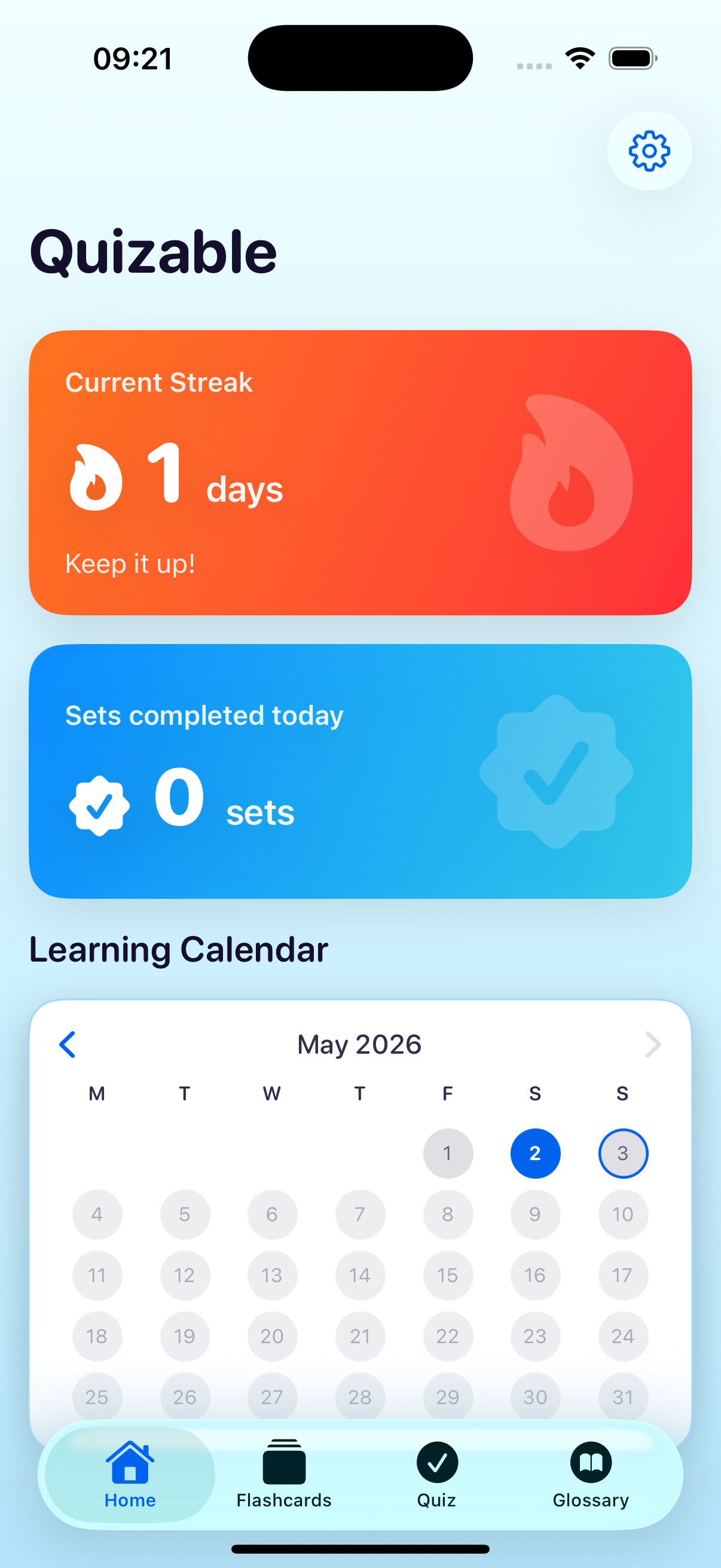 Home — light mode
